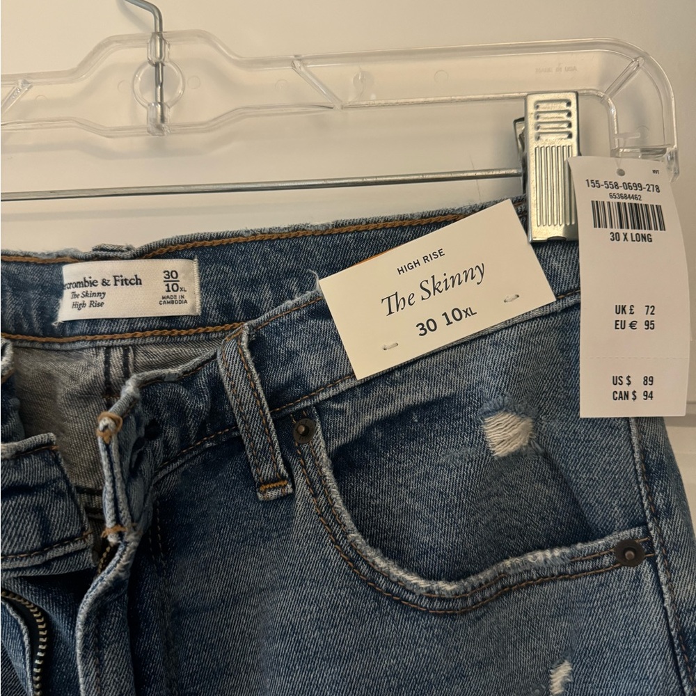Abercrombie ‘The Skinny’ high rise jeans long